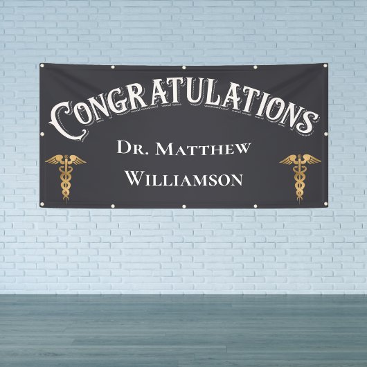 Gefeliciteerd, Doctor Medical Afstuderen Spandoek