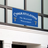 Gefeliciteerd, Doctor Medical Afstuderen Spandoek (Buitenkant Gebouw)