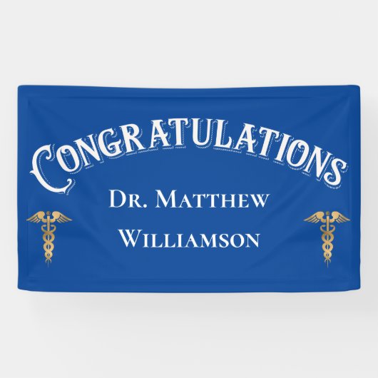 Gefeliciteerd, Doctor Medical Afstuderen Spandoek (Horizontaal)