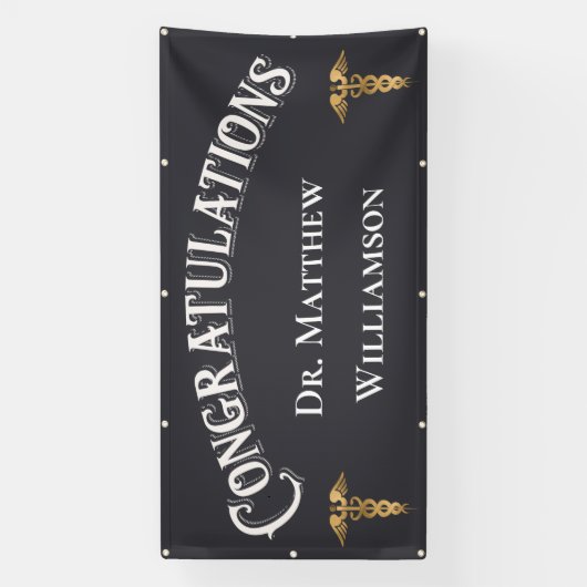 Gefeliciteerd, Doctor Medical Afstuderen Spandoek (Verticaal)