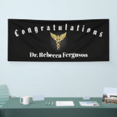 Gefeliciteerd Doctor Physician Caduceus Gold Spandoek (Beurs)
