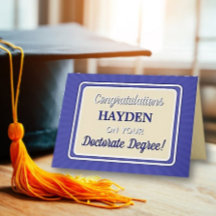 Gefeliciteerd! Doctoraat Degree Afstuderen kaart