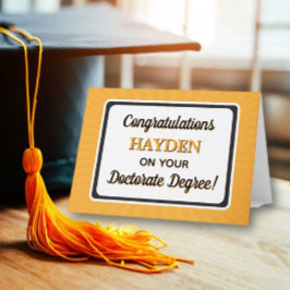 Gefeliciteerd! Doctoraat Degree Afstuderen kaart