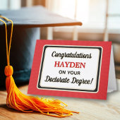 Gefeliciteerd! Doctoraat Degree Afstuderen kaart