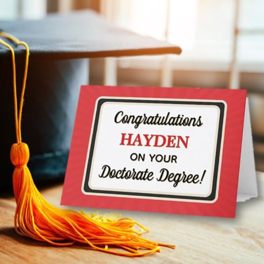 Gefeliciteerd! Doctoraat Degree Afstuderen kaart
