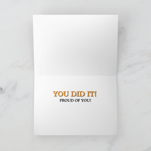 Gefeliciteerd! Doctoraat Degree Afstuderen kaart (Binnen)