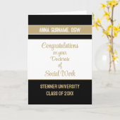 Gefeliciteerd! Doctoraat sociale werkkaart afstude Kaart (Gele Bloem)