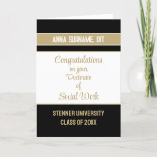 Gefeliciteerd! Doctoraat sociale werkkaart afstude Kaart