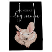 Gefeliciteerd Dog Mam Gift Bag Medium Cadeauzakje (Achterkant)