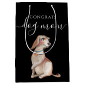 Gefeliciteerd Dog Mam Gift Bag Medium Cadeauzakje (Voorkant)