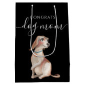 Gefeliciteerd Dog Mam Gift Bag Medium Cadeauzakje (Achterkant)