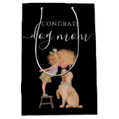 Gefeliciteerd Dog Mam Gift Bag Medium Cadeauzakje (Voorkant)