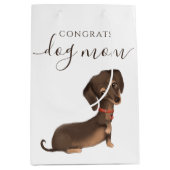 Gefeliciteerd Dog Mam Gift Bag Medium Cadeauzakje (Voorkant)