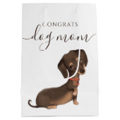 Gefeliciteerd Dog Mam Gift Bag Medium Cadeauzakje (Achterkant)