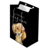 Gefeliciteerd Dog Mam Gift Bag Medium Cadeauzakje (Voorkant Gekanteld)