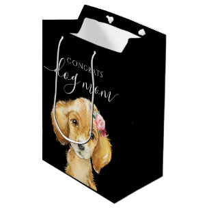 Gefeliciteerd Dog Mam Gift Bag Medium Cadeauzakje