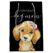 Gefeliciteerd Dog Mam Gift Bag Medium Cadeauzakje (Voorkant)
