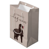 Gefeliciteerd Dog Mam Gift Bag Medium Cadeauzakje (Voorkant Gekanteld)