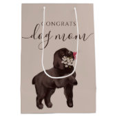 Gefeliciteerd Dog Mam Gift Bag Medium Cadeauzakje (Achterkant)