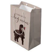 Gefeliciteerd Dog Mam Gift Bag Medium Cadeauzakje (Achterkant Gekanteld)