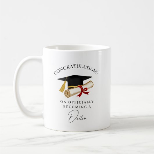 Gefeliciteerd Dokter Afstuderen Koffiemok (Links)