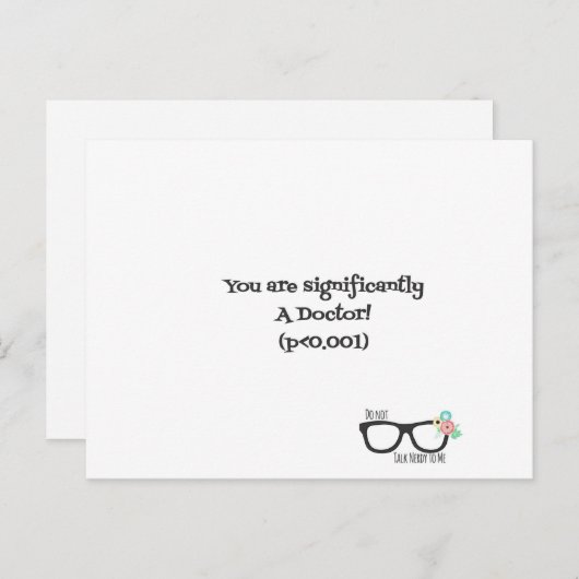 Gefeliciteerd, dokter briefkaart (Voorkant / Achterkant)