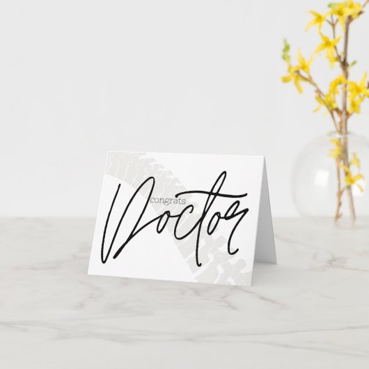 Gefeliciteerd dokter! Kaart van chiropractisch Afs (Gele Bloem)