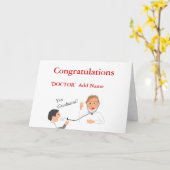 Gefeliciteerd Dokter 'Naam toevoegen' u bent afges Kaart (Gele Bloem)