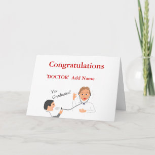Gefeliciteerd Dokter 'Naam toevoegen' u bent afges Kaart