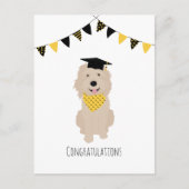 Gefeliciteerd Doodle Dog Afstudeerhoed Briefkaart (Voorkant)