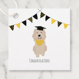 Gefeliciteerd Doodle Dog Graduation Cap Bedankjes Labels