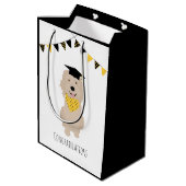 Gefeliciteerd Doodle Dog Graduation Cap Medium Cadeauzakje (Achterkant Gekanteld)