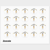 Gefeliciteerd Doodle Dog Graduation Cap Ronde Sticker (Vel)