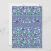 Gefeliciteerd Douche of bruiloft Paarse Bloemen Notitiekaartje (Voorkant)