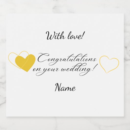 Gefeliciteerd Drank Label Set Sparkling Wijnetiket (Enkel label)