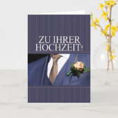 Gefeliciteerd Duitse bruiloft Kaart (Gele Bloem)