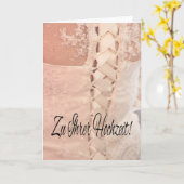 Gefeliciteerd Duitse bruiloft Kaart (Gele Bloem)