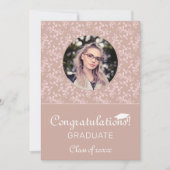 Gefeliciteerd Dusty Rococo Afstuderen Foto Feestdagenkaart (Voorkant)
