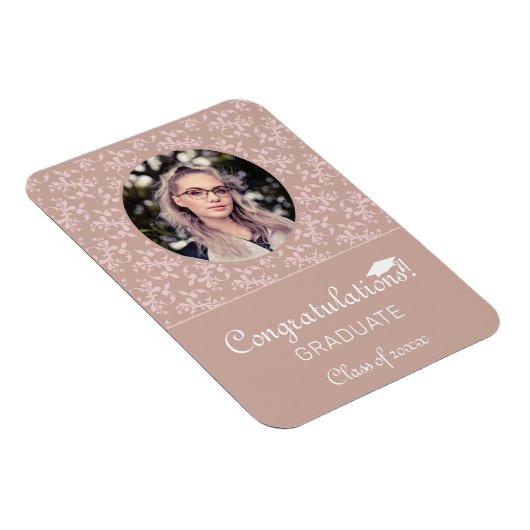 Gefeliciteerd Dusty Rococo Afstuderen Foto Magneet (Rechterzijde)