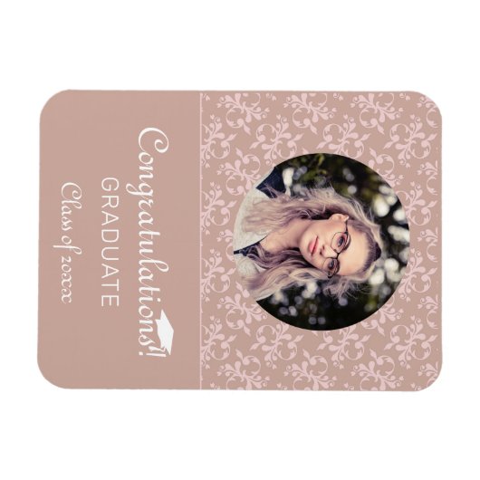 Gefeliciteerd Dusty Rococo Afstuderen Foto Magneet (Horizontaal)