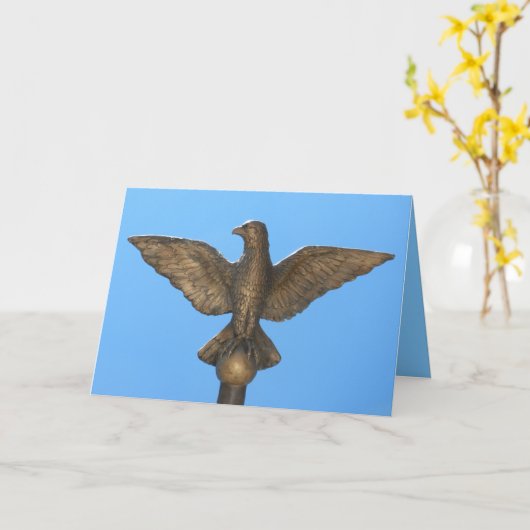 Gefeliciteerd: Eagle & Blue Sky Kaart (Gele Bloem)