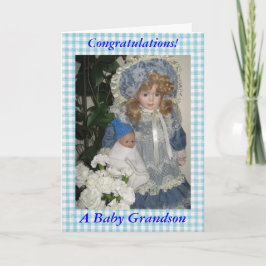 Gefeliciteerd een kleinzoon van baby kaart