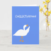 Gefeliciteerd Eend Kaart (Gele Bloem)