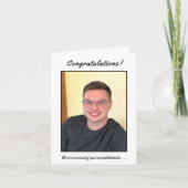 Gefeliciteerd Eenvoudig Afstuderen Foto Afstuderen Kaart (Voorkant)