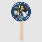 Gefeliciteerd eenvoudig Afstuderen foto modern Afs Handwaaier (Voorkant)