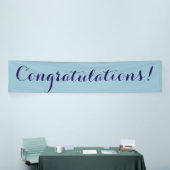 Gefeliciteerd eenvoudig blauw banner teken (Beurs)