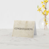 Gefeliciteerd Eenvoudig  gekleurd papier Kaart (Gele Bloem)