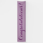 Gefeliciteerd eenvoudig paarse banner teken (Verticaal)