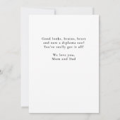 Gefeliciteerd Eenvoudige Afstudeerfoto Afstuderen Kaart (Achterkant)