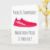 Gefeliciteerd eerste Marathonloper Kaart (Gele Bloem)